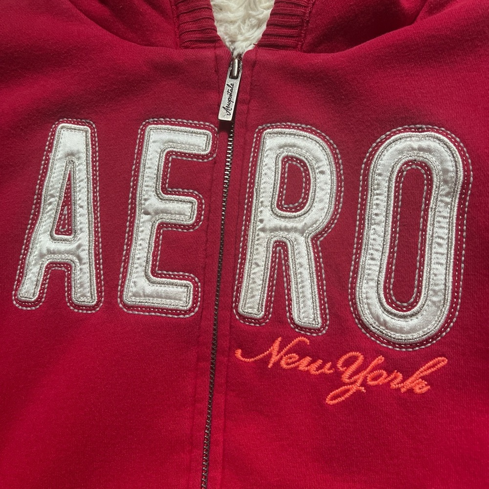 Aeropostale Red Jacket with Embroidered Details